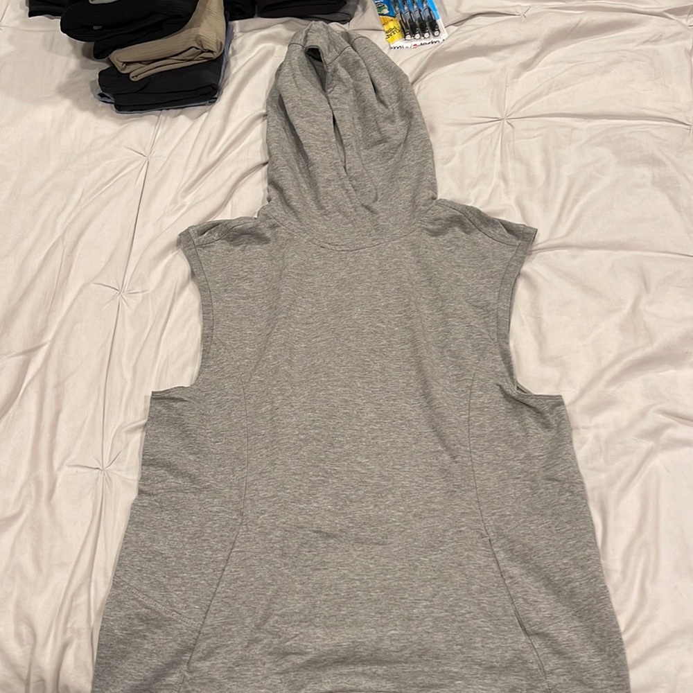 Lululemon Gray Blissed Out Hooded Tank